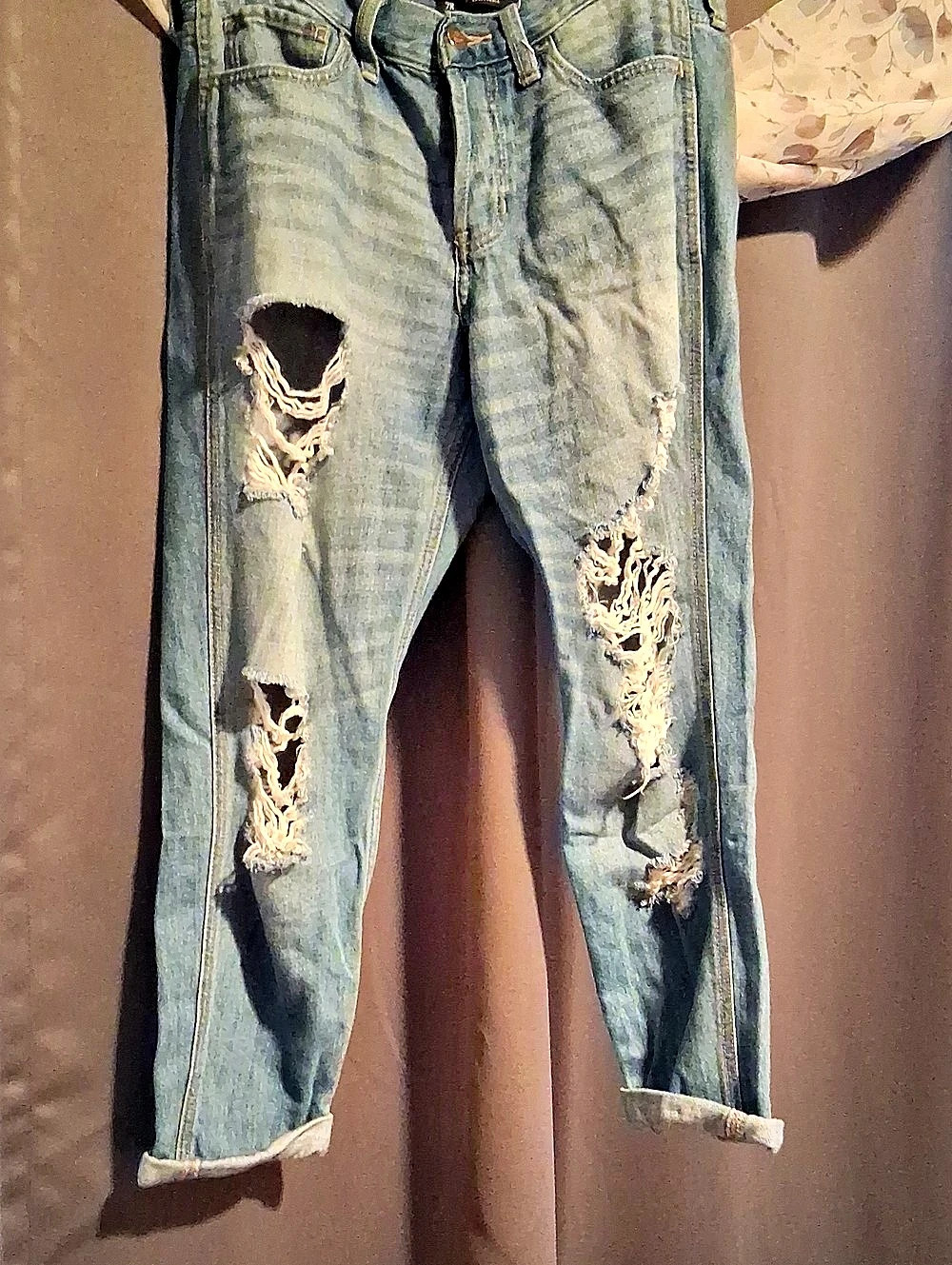Hollister Low Rise Boyfriend Jeans Blue Waist 28
